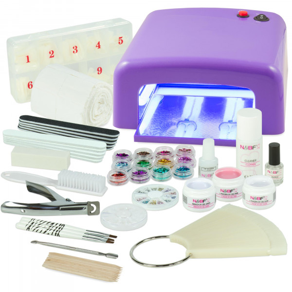 UV Gel Nail Salon Starter Set Purple