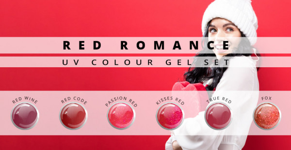 Nails and Beauty Factory UV Colour Gel Set Red Romance