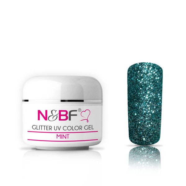 Nails-and-Beauty-Factory-Glitter-UV-Color-Gel-Farbgel-Mint